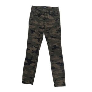 GAP Green Brown Camouflage True Skinny Jeans Size 25 Women’s